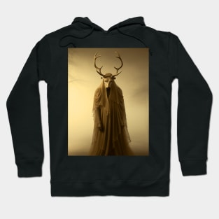 Scary Horned Demon 2: In My Nightmares on a Dark Background Hoodie